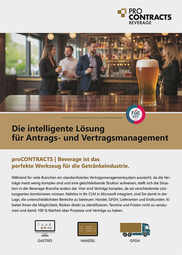 A4 Flyer proCONTRACTS | Beverage